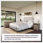 Comodino Prepoc Rustic Ridge Farmhouse con 3 cassetti