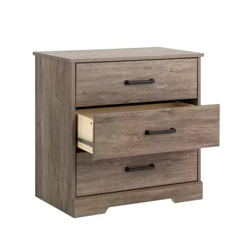 Comodino Prepoc Rustic Ridge Farmhouse con 3 cassetti