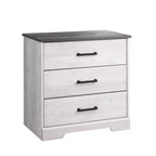 Comodino Prepoc Rustic Ridge Farmhouse con 3 cassetti