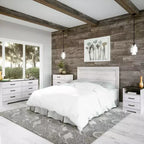 Comodino Prepoc Rustic Ridge Farmhouse con 3 cassetti