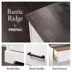 Comodino Prepoc Rustic Ridge Farmhouse con 3 cassetti
