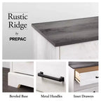 Comodino Prepoc Rustic Ridge Farmhouse con 3 cassetti