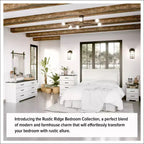 Comodino Prepoc Rustic Ridge Farmhouse con 3 cassetti