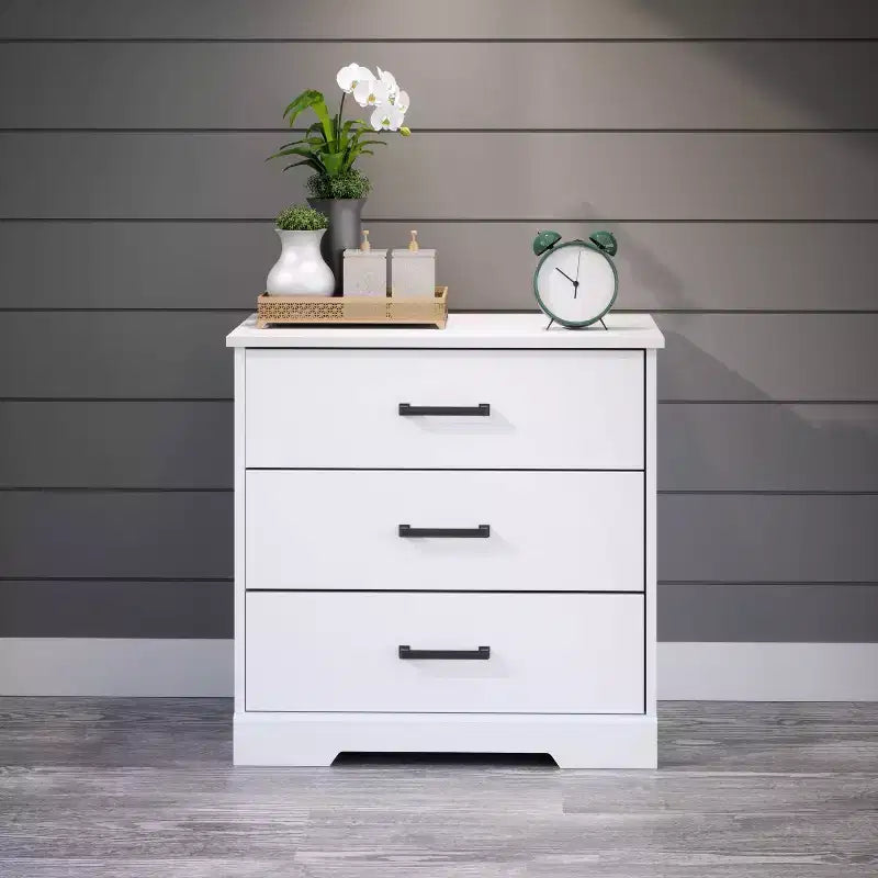 Comodino Prepoc Rustic Ridge Farmhouse con 3 cassetti