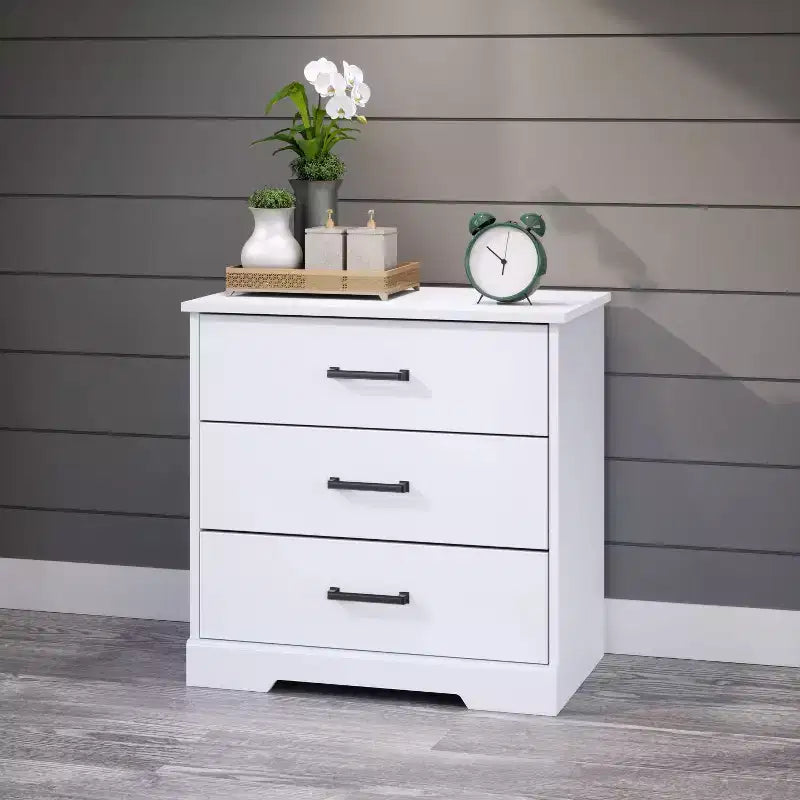 Comodino Prepoc Rustic Ridge Farmhouse con 3 cassetti