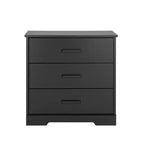 Prepac Rustic Ridge Farmhouse Bedside Nightstand with 3 Drawers