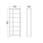 Tvilum, Libreria Regolabile a 6 Ripiani Madrid, Scaffale Aperto per Ufficio Domestico, Bianco