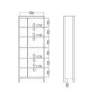 Tvilum, Libreria Regolabile a 6 Ripiani Madrid, Scaffale Aperto per Ufficio Domestico, Bianco