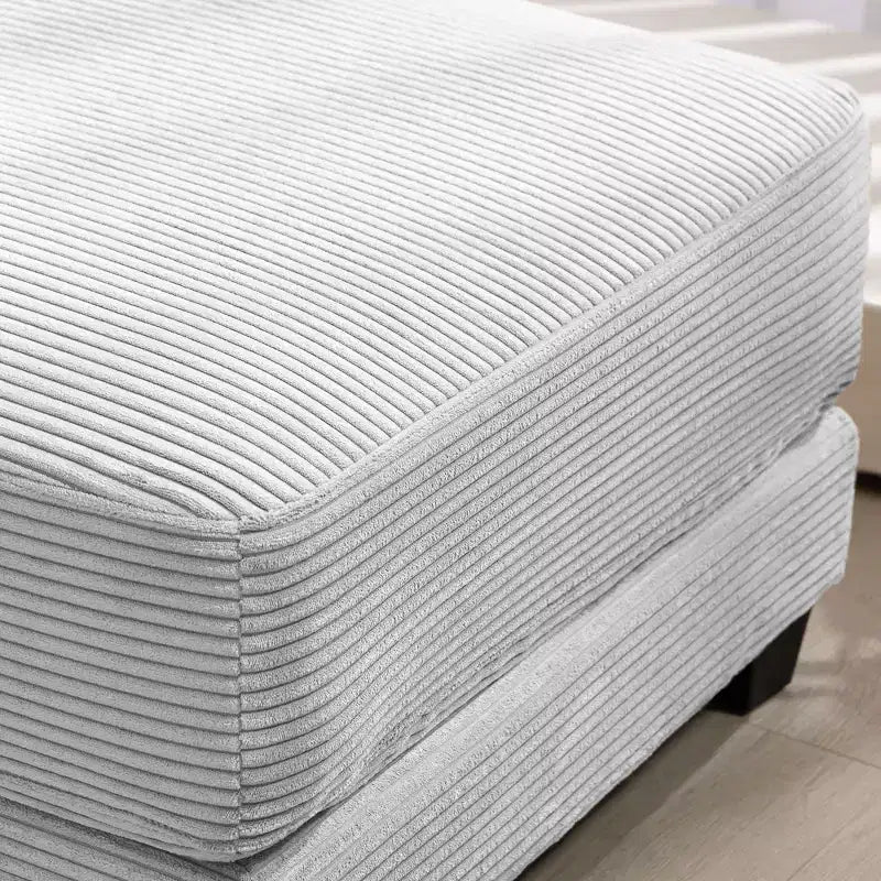 Pouf Hyleory in Velluto a Coste, Grande e Confortevole, per Camera da Letto, Soggiorno, Sala Allattamento