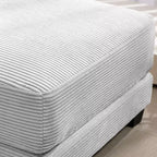 Pouf Hyleory in Velluto a Coste, Grande e Confortevole, per Camera da Letto, Soggiorno, Sala Allattamento