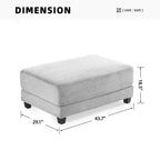 Pouf Hyleory in Velluto a Coste, Grande e Confortevole, per Camera da Letto, Soggiorno, Sala Allattamento