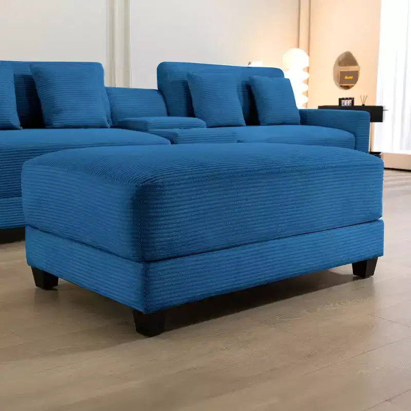 Pouf Hyleory in Velluto a Coste, Grande e Confortevole, per Camera da Letto, Soggiorno, Sala Allattamento