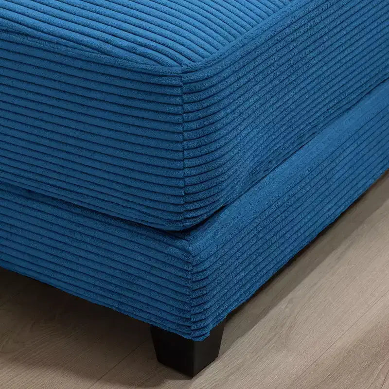 Pouf Hyleory in Velluto a Coste, Grande e Confortevole, per Camera da Letto, Soggiorno, Sala Allattamento