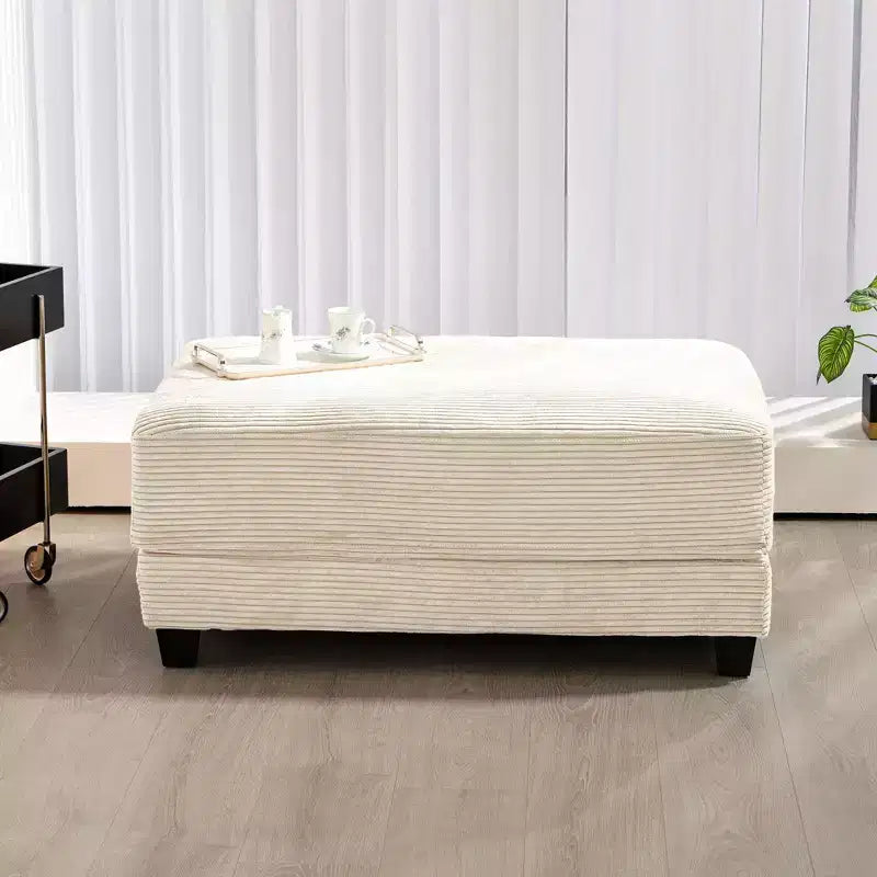 Pouf Hyleory in Velluto a Coste, Grande e Confortevole, per Camera da Letto, Soggiorno, Sala Allattamento