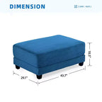 Pouf Hyleory in Velluto a Coste, Grande e Confortevole, per Camera da Letto, Soggiorno, Sala Allattamento