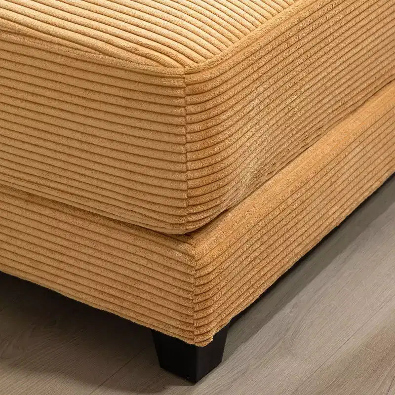Pouf Hyleory in Velluto a Coste, Grande e Confortevole, per Camera da Letto, Soggiorno, Sala Allattamento
