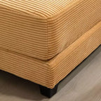 Pouf Hyleory in Velluto a Coste, Grande e Confortevole, per Camera da Letto, Soggiorno, Sala Allattamento