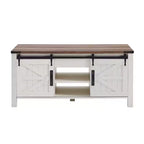 SinCiDo 48 Farmhouse Lift Top Coffee Table with Sliding Barn Door & Adjustable Shelf