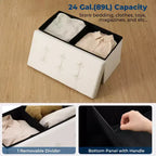 LUSIMO Panchina Pouf Contenitore Pieghevole in Velluto da 30 Pollici, Cassapanca per Giocattoli, Poggiapiedi, Capacità Fino a 258 kg, per Camera da Letto e Soggiorno