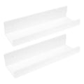 Unique Bargains Bathroom Bedroom Living Room Kitchen Room Acrylic Wall Display Shelf White