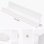 Unique Bargains - Mensola da parete in acrilico per bagno, camera da letto, soggiorno, cucina, colore: Bianco
