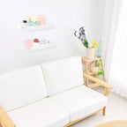 Unique Bargains - Mensola da parete in acrilico per bagno, camera da letto, soggiorno, cucina, colore: Bianco