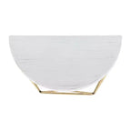 Vaso in Ceramica con Supporto - Vaso Moderno in Ceramica con Base in Legno di Pino - Fioriera Decorativa da Interno/Esterno per Casa e Giardino - 6 Nero