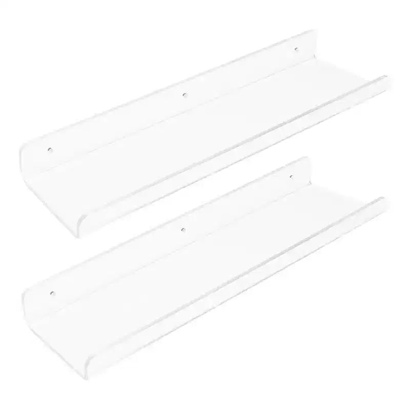 Unique Bargains Acrylic Waterproof Bathroom Floating Shelf 15.7 x 3.9 x 2 Inch Clear