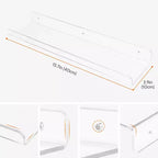 Unique Bargains Mensola Galleggiante Acrilica Impermeabile per Bagno 15,7 x 3,9 x 2 Pollici Trasparente