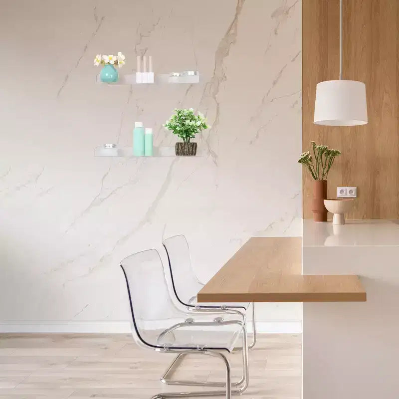 Unique Bargains Mensola Galleggiante Acrilica Impermeabile per Bagno 15,7 x 3,9 x 2 Pollici Trasparente