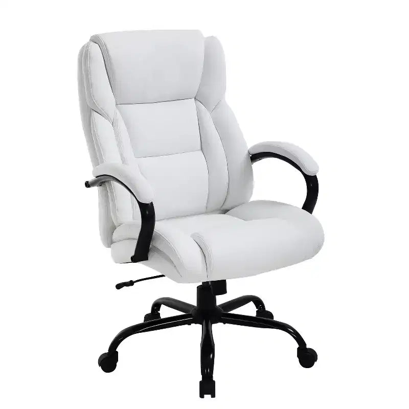 Sedia da ufficio da massaggio FDW con capacità di carico di 227 kg, con supporto lombare, braccioli regolabili, funzione girevole, pelle PU