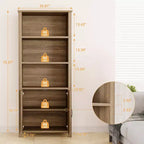 Librerie e Scaffali Rustici con Ante, Libreria-Scaffale a 5 Ripiani, Scaffali in Legno