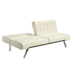 Divano Letto Futon Multiposizione Splitback in Vaniglia - 180,3 x 92,7 x 79 cm