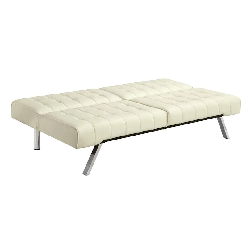 Divano Letto Futon Multiposizione Splitback in Vaniglia - 180,3 x 92,7 x 79 cm