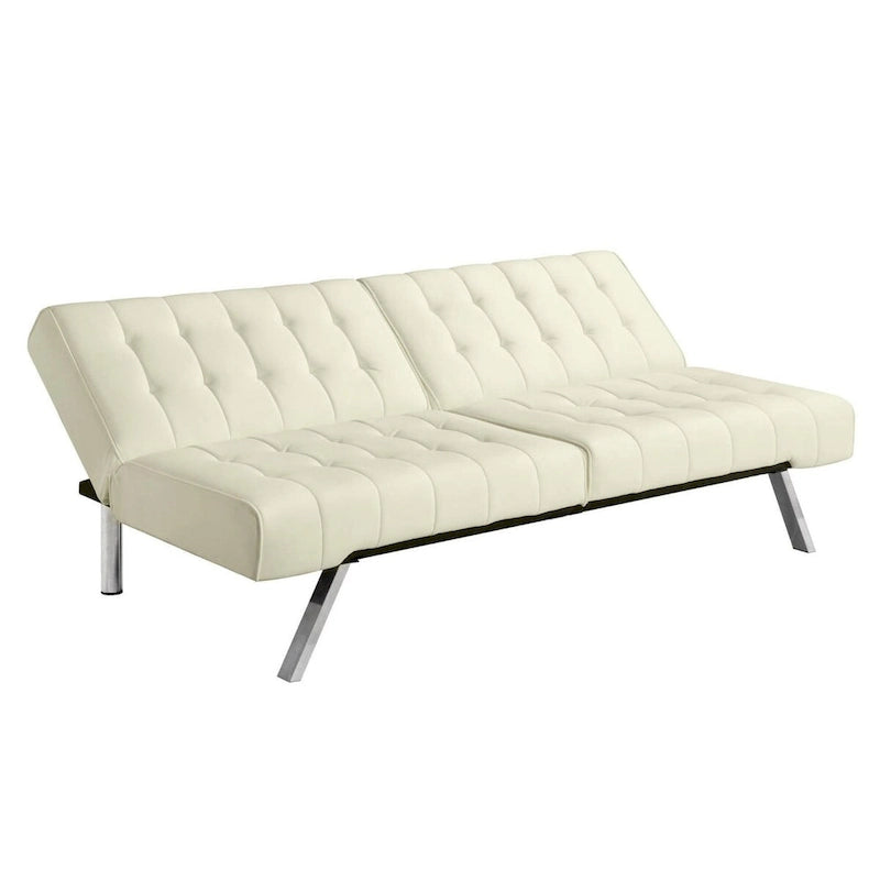 Divano Letto Futon Multiposizione Splitback in Vaniglia - 180,3 x 92,7 x 79 cm