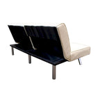 Divano Letto Futon Multiposizione Splitback in Vaniglia - 180,3 x 92,7 x 79 cm