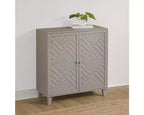 Mobiletto a 2 ante The Lakeside Collection con motivo a spina di pesce