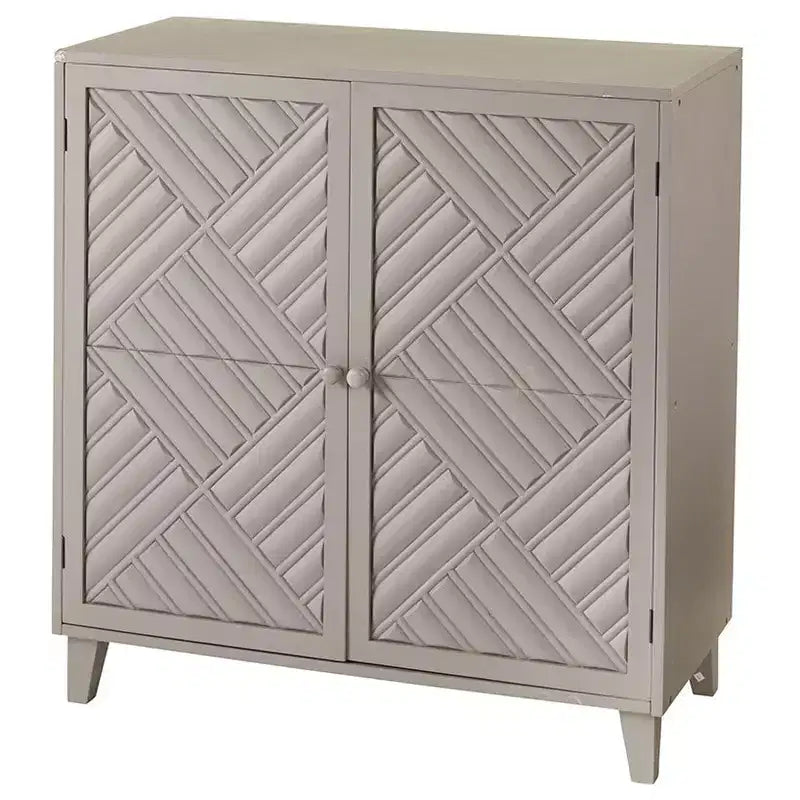 Mobiletto a 2 ante The Lakeside Collection con motivo a spina di pesce