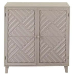 Mobiletto a 2 ante The Lakeside Collection con motivo a spina di pesce