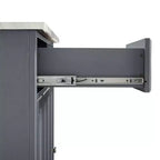 Carrello da cucina Avery - Crosley: Legno massello nichel spazzolato