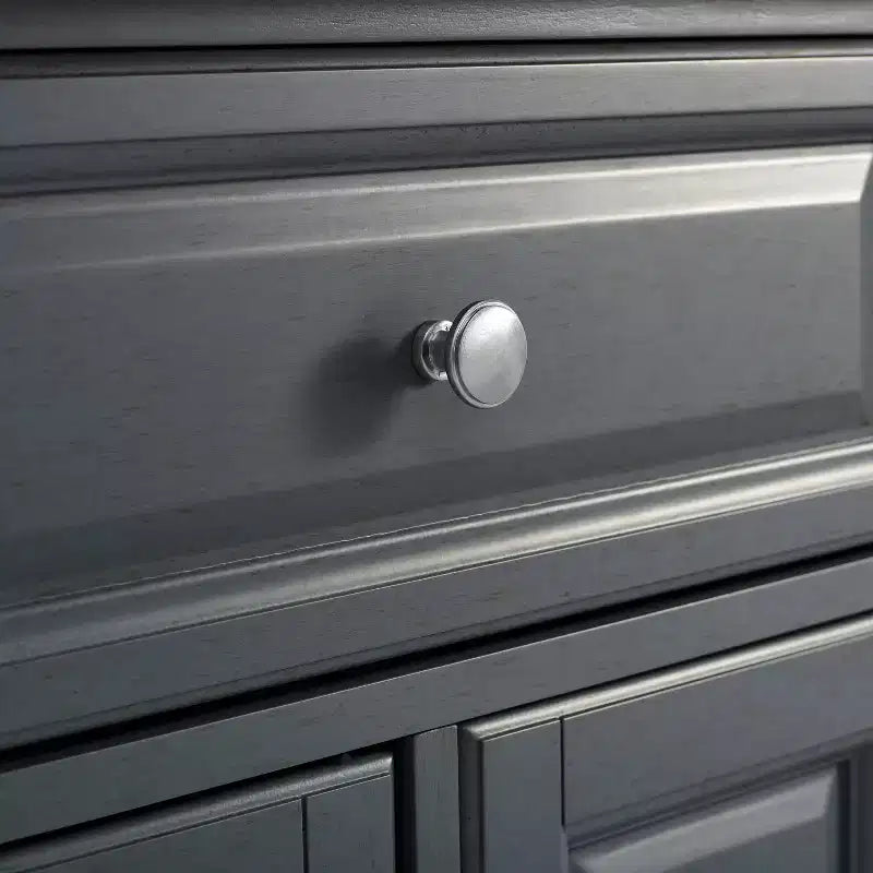 Carrello da cucina Avery - Crosley: Legno massello nichel spazzolato