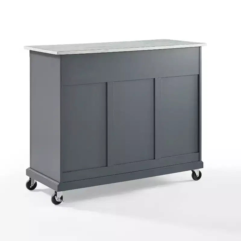 Carrello da cucina Avery - Crosley: Legno massello nichel spazzolato