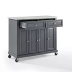 Carrello da cucina Avery - Crosley: Legno massello nichel spazzolato