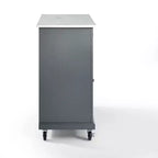 Carrello da cucina Avery - Crosley: Legno massello nichel spazzolato