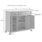 Carrello da cucina Avery - Crosley: Legno massello nichel spazzolato