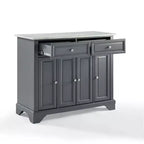 Carrello da cucina Avery - Crosley: Legno massello nichel spazzolato