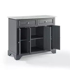Carrello da cucina Avery - Crosley: Legno massello nichel spazzolato
