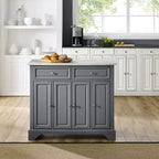 Carrello da cucina Avery - Crosley: Legno massello nichel spazzolato