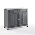 Carrello da cucina Avery - Crosley: Legno massello nichel spazzolato