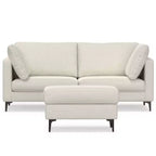 Divano WyndenHall Lana 76" con pouf, stile Mid-Century